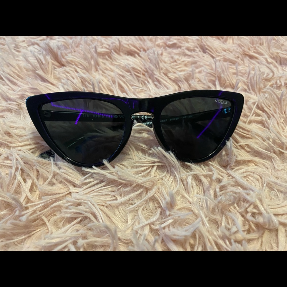 Gigi Hadid for Vogue Black Cateye Sunglasses